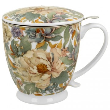 Taza Peony con Filtro y Tapa