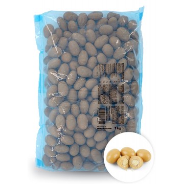 bolsa de almendras de chocolate, caramelo y sal
